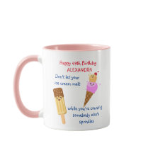 Engraçado Sorvete de Aniversário borda Humor Kawai