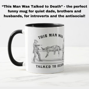 Caneca Engraçado "Talked to Death" Vintage apresenta-se