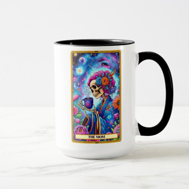 Caneca Engraçado Tarot Card/Mãe (Direita)