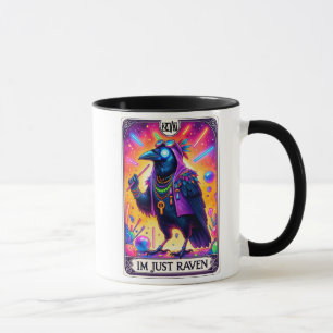 Caneca Engraçado Tarot Card, sou apenas Raven
