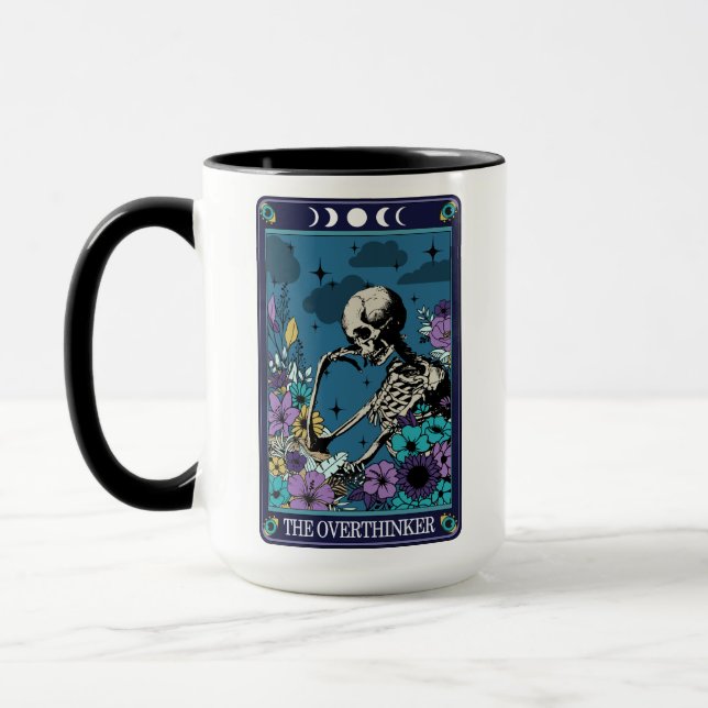 Caneca Engraçado Tarot O Esqueleto Da Placa Expensadora (Esquerda)