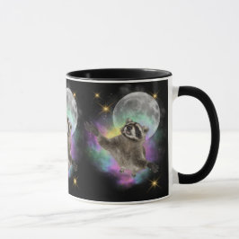 Caneca Engraçado, três raccoons mug