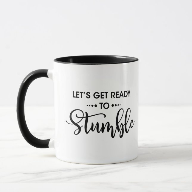 Caneca Engraçado Vamos Nos Preparar Para Trocar De Dizer, (Esquerda)