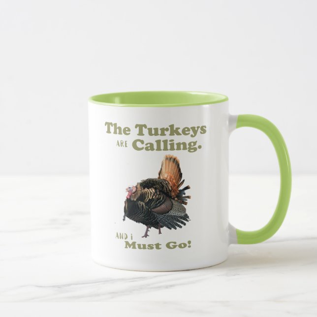 Caneca Engraçado Wild Turkey Hunting Quote Mug (Direita)