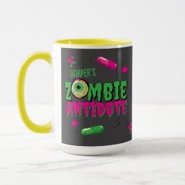 Caneca Engraçado Zombie Antodote Shhh... Sem conversa