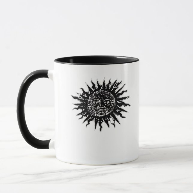 Caneca Engrenagem ao Sol Medieval - Estética Whimsigoth - (Esquerda)