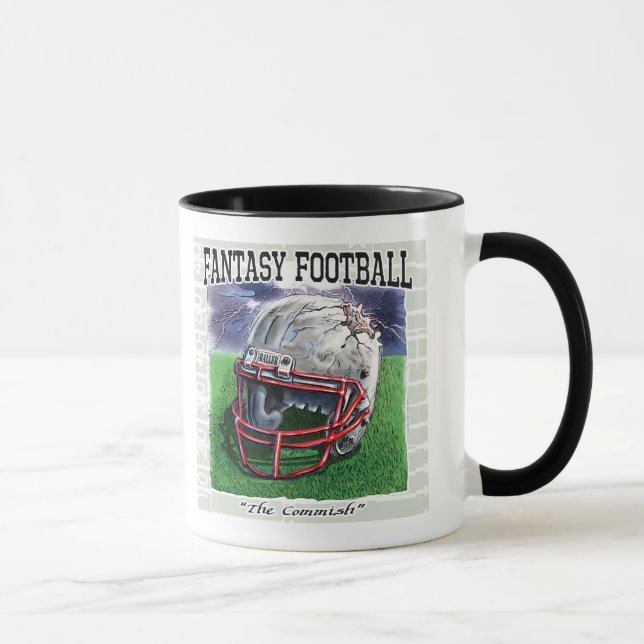 Caneca Engrenagem de Commish do futebol da fantasia (Direita)