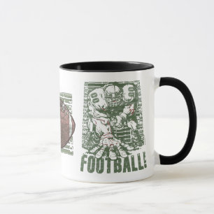 Caneca Engrenagem do futebol da posição de 3 pontos por