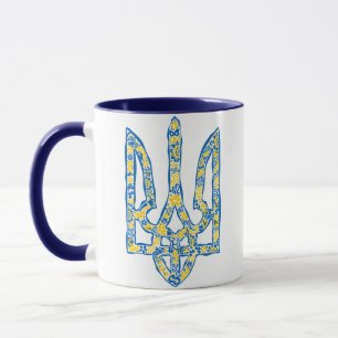 Caneca Énica nacional ucraniana emblem trident trizub