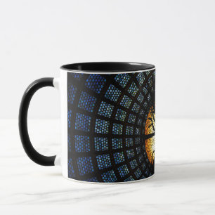 Caneca Enigmático Azul Escuro Simbólico Árvore Mística
