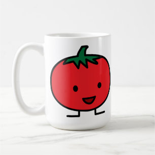 Caneca enorme feliz do tomate