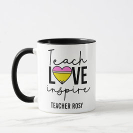 Caneca Ensinar Amor Inspire Professores Personalizados Mu