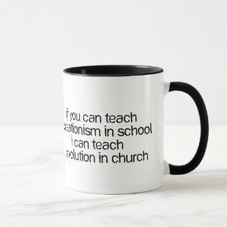 Caneca Ensine a evolução na igreja