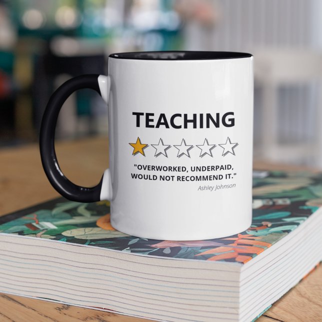 Caneca Ensino Engraçado Não Recomendaria (Criador carregado)