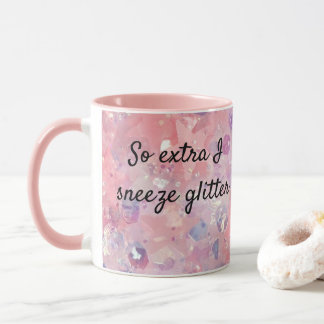 Caneca Então, EXTRA, eu espirro no Glitter presente para 