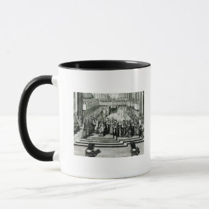 Caneca Enthroning do rei James II e do Queen Mary