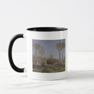 Caneca Entrada de Camille Pissarro   à vila de Vois