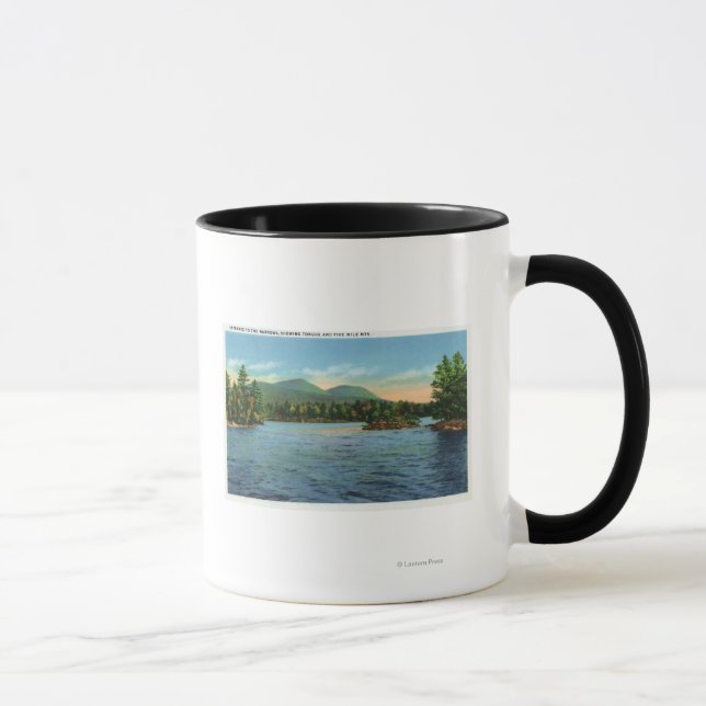 Caneca Entradas de estreitamento, língua e cinco milhas (Direita)