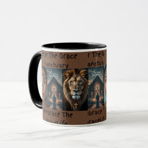 Caneca Entre no santuário da Graça Abrace a GraceLife de