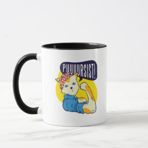 Caneca Entrevista Feminista Rosa Riveter CAT: Resistência