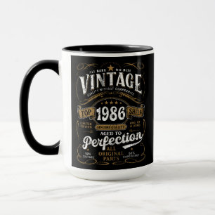 Caneca Envelhecido à Perfeição Vintage 1986 Aniversário 4