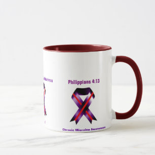 Caneca Enxaqueca Crônica Philippians 4:13 Sensibilização