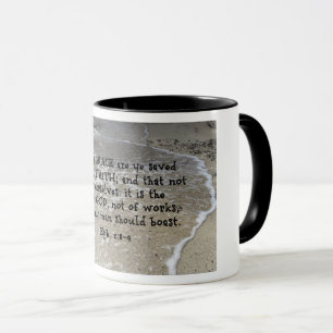 Caneca Ephesianos 2:8-9 Para por graça