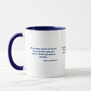 Caneca Ephesianos 4:26-27 Bíblia Verso, Túmulo De Dois To