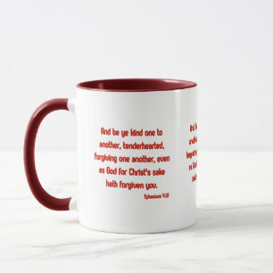 Caneca Ephesianos 4:32 Bíblia KJV Verso Mug De Dois Tons