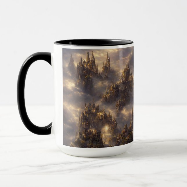 Caneca Epic eldin anel filme paisagem ciberpunk (Esquerda)