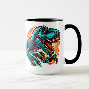 Caneca Épico Ataque Dino Pré-Histórico T-Rex