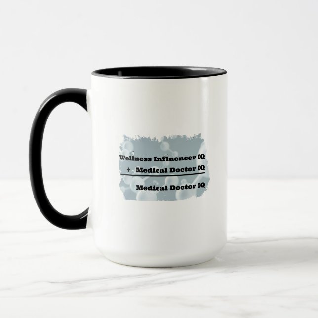 Caneca Equação de IQ de Médico Mais Bem-Estar (Esquerda)