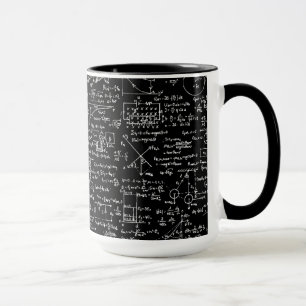 Caneca Equações da física em //preto