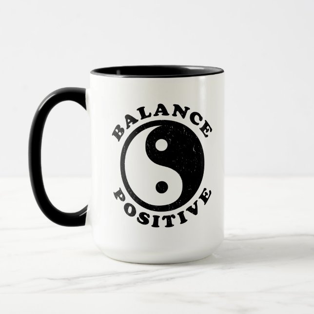 Caneca Equilíbrio da engenhosidade positiva Yin Yang (Esquerda)