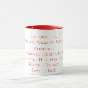 Caneca Equipa vencedora 1974 do copo do FA de Liverpool