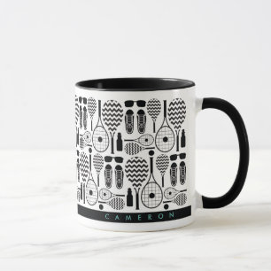 Caneca Equipamento de Tênis moderno e acessórios - Mug 
