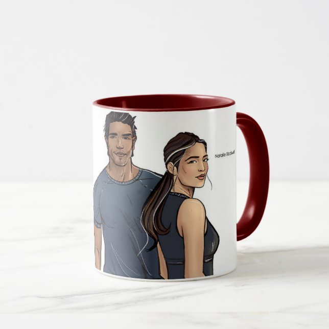Caneca Equipe 52 Mug - Axel e Natalie (Frente Esquerda)