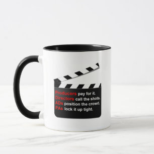 Caneca Equipe de cinema faz uma pausa e CLAP para uma nov