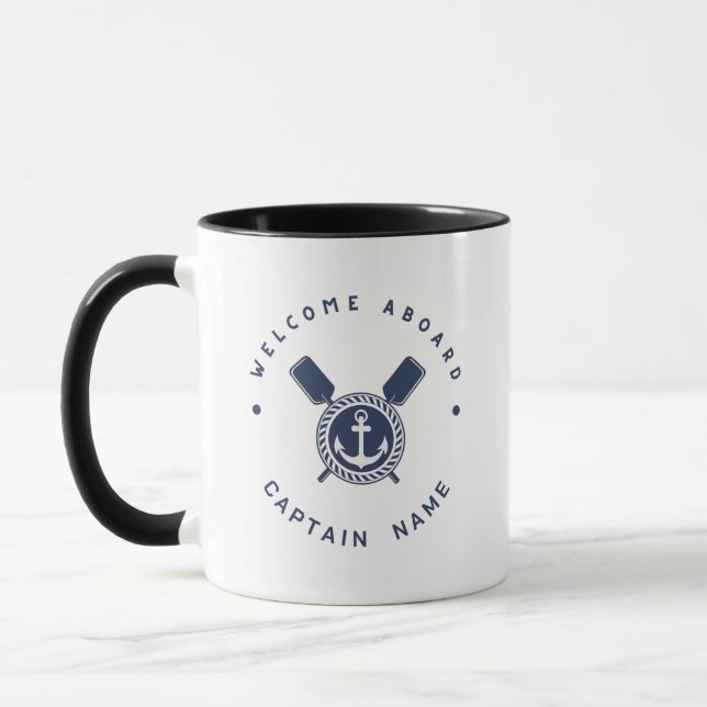 Caneca Equipe de iate Náutico de Anchor Marinho Azul Nam (Esquerda)