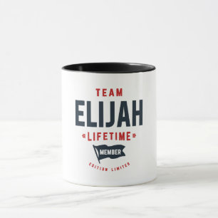 Caneca Equipe Elijah Lifetime Membro Engraçado Nome Elija