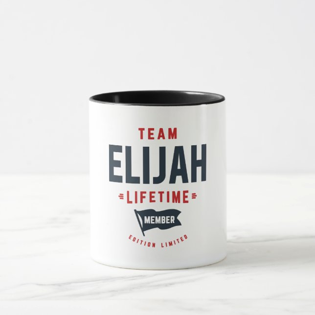 Caneca Equipe Elijah Lifetime Membro Engraçado Nome Elija (Centro)