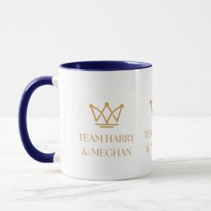 CANECA EQUIPE HARRY & MEGHAN COM CROWN DOURADO
