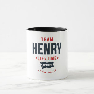 Caneca Equipe Henry Lifetime Membro Funny Nome Henry