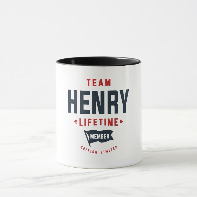 Caneca Equipe Henry Lifetime Membro Funny Nome Henry (Centro)