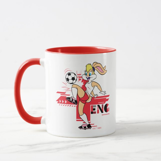 Caneca Equipe Inglaterra Futebol Gráfico da Lola Bunny (Esquerda)