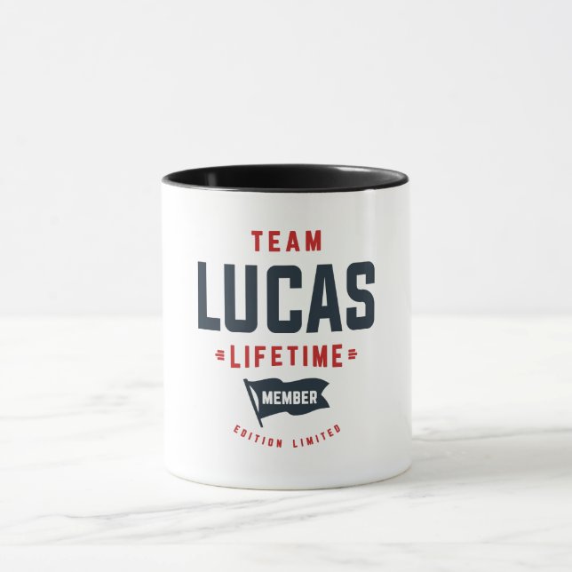 Caneca Equipe Lucas Lifetime Membro Funny Nome Lucas (Centro)