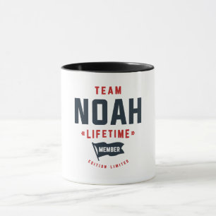 Caneca Equipe Noah Lifetime Membro Engraçado Nome Noah