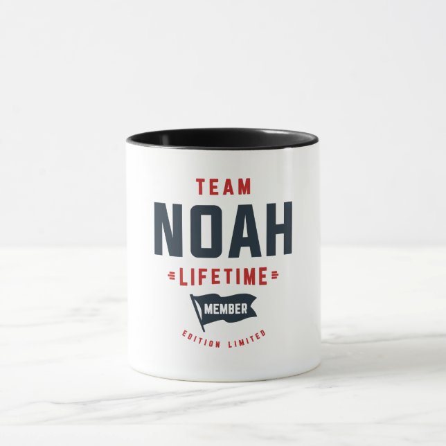 Caneca Equipe Noah Lifetime Membro Engraçado Nome Noah (Centro)