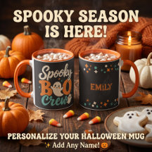 Equipe Spooky Boo Retrô Fantasma Nome Personalizad