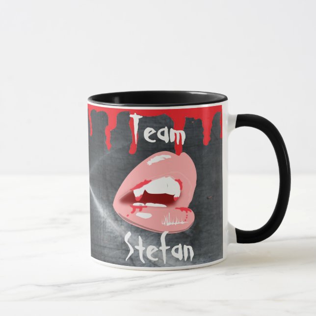 Caneca Equipe Stefan Vampire Lábios Café Mug (Direita)
